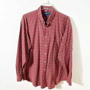 Ralph Lauren Blake Plaid Button Down Pointed Collar Long Sleeve Casual Shirt